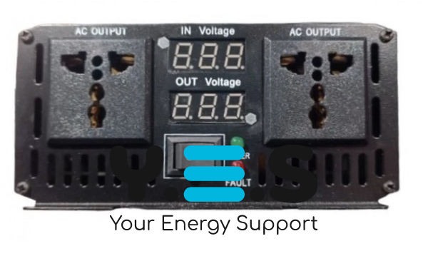 Інвертор ERYUAN 12V→220V 3500W для автоакумулятора, перетворювач напруги з LCD дисплеєм