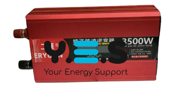 Інвертор ERYUAN 12V→220V 3500W для автоакумулятора, перетворювач напруги з LCD дисплеєм