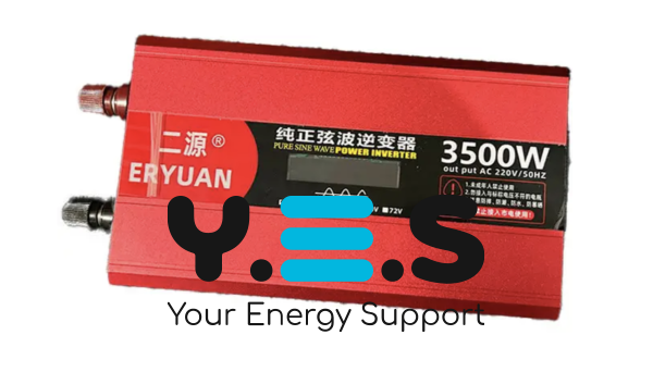 Інвертор ERYUAN 12V→220V 3500W для автоакумулятора, перетворювач напруги з LCD дисплеєм