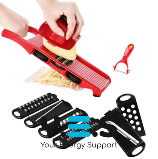 Овочерізка Mandoline Slicer 6в1: мультислайсер-тертка для овочів і фруктів з контейнером