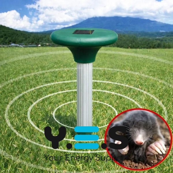 Відлякувач кротів і гризунів Solar Rodent Repeller на сонячній батареї, ультразвук (2 шт)