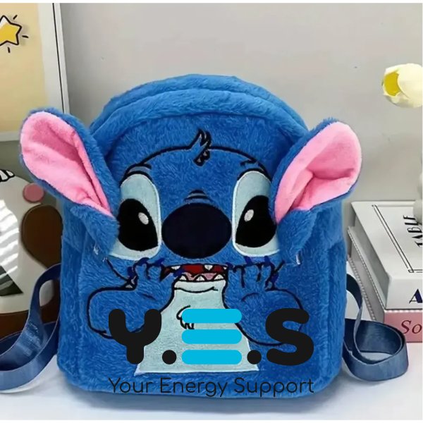 Дитячий плюшевий м’який рюкзак Stitch Lilo з вушками для садка, прогулянок і подарунка