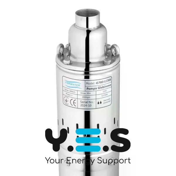 Занурювальний шнековий насос для свердловини Screw Pump 4QGD2, 1500W, напір 120 м, водопостачання дому/дачі