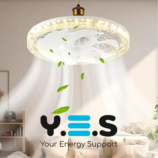 LED лампа-вентилятор AY1035 E27 для стелі: дім, кухня, дача, кімната