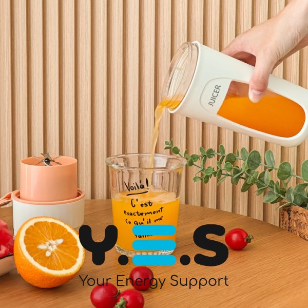 Портативний міні блендер-соковитискач JUICER KS-FSV8 W14, USB зарядка, 340 мл