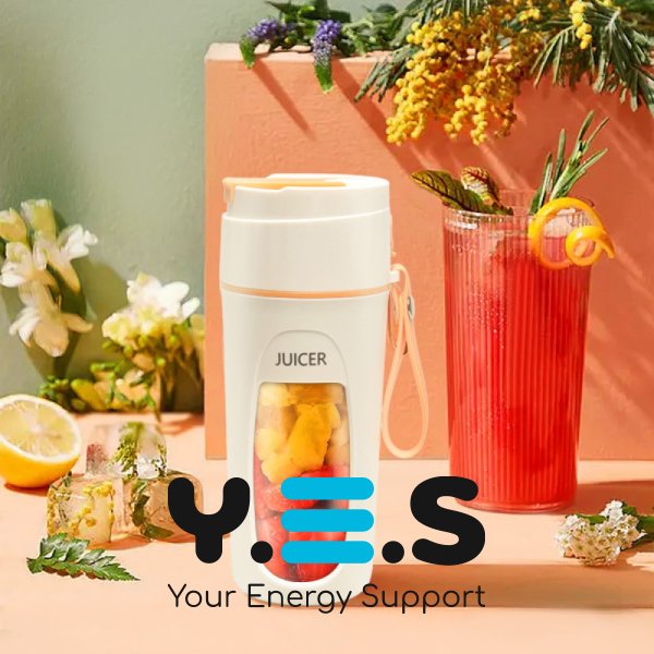 Портативний міні блендер-соковитискач JUICER KS-FSV8 W14, USB зарядка, 340 мл