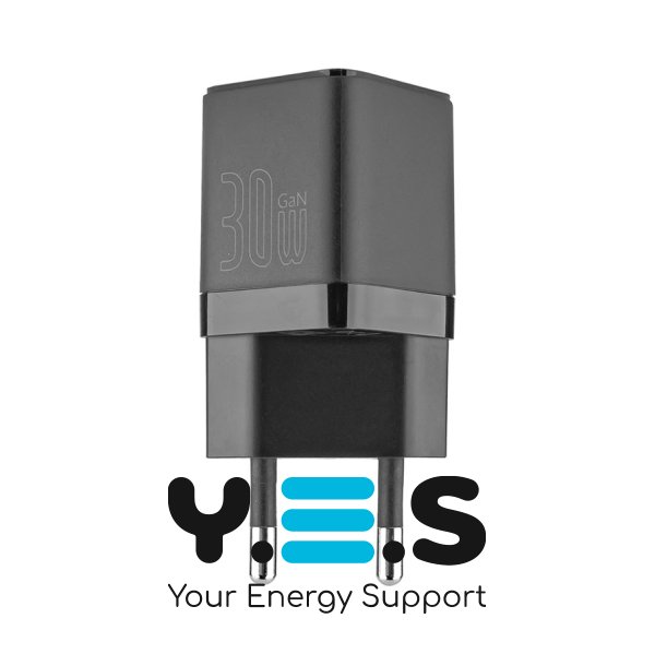 Зарядний пристрій Baseus GaN3 Fast Charger 1C 30W EU, чорний (CCGN010101)