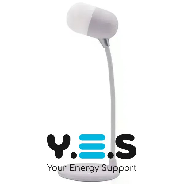 Настільна LED-лампа MD-088 з бездротовою зарядкою та Bluetooth-колонкою (динамік для телефону)