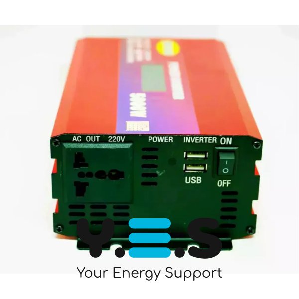Інвертор 5000W 12/24V→220V з LCD, підтримка сонячної панелі, для дому/авто/дачі, резервне живлення