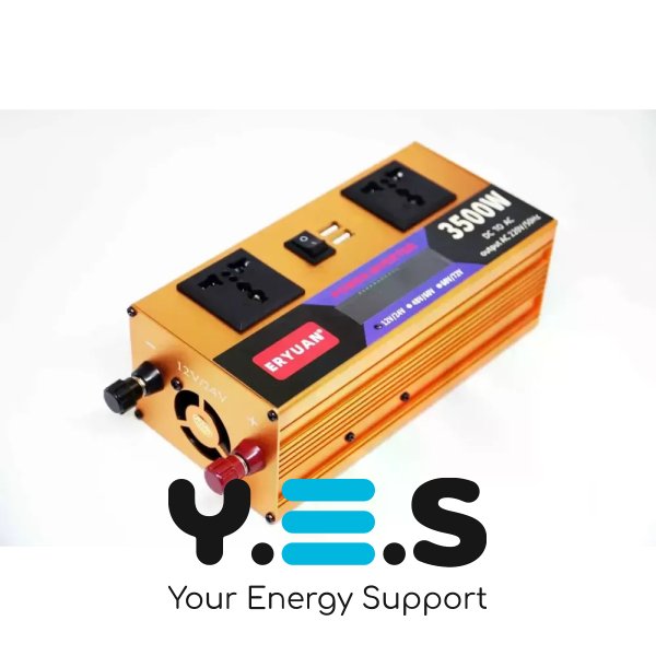 Інвертор LCD SMART 3500W 12/24V→220V для акумулятора, дому, авто та резервного живлення