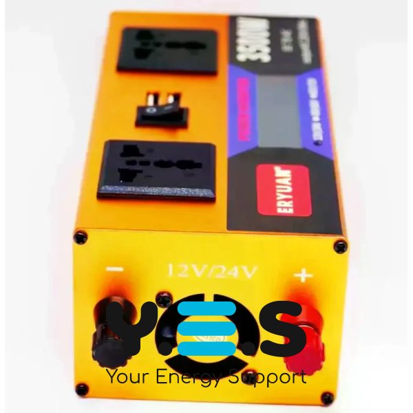 Інвертор LCD SMART 3500W 12/24V→220V для акумулятора, дому, авто та резервного живлення