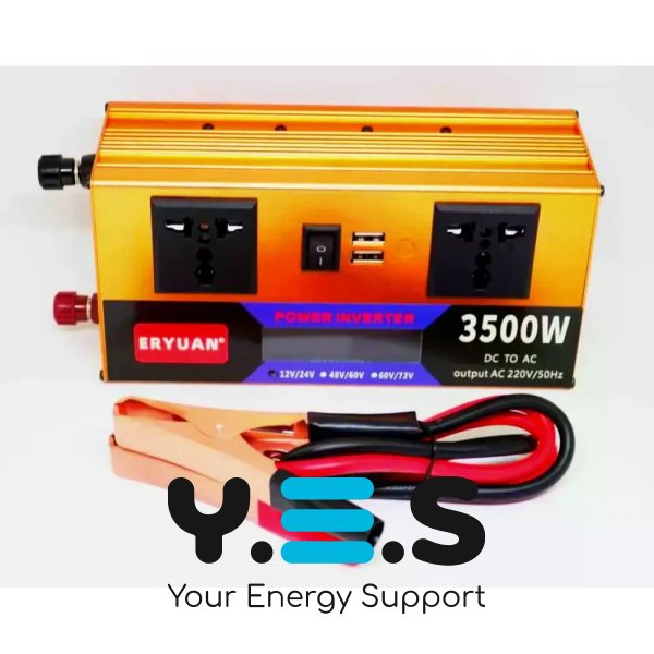 Інвертор LCD SMART 3500W 12/24V→220V для акумулятора, дому, авто та резервного живлення
