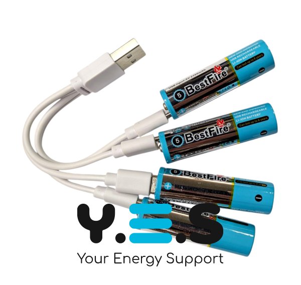 AA Li-Ion акумулятори BestFire 2150mAh з USB‑C зарядкою, перезарядні (набір 4 шт.)
