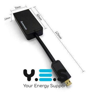 Перехідник‑конвертер Micro HDMI → VGA адаптер для підключення монітора/проектора