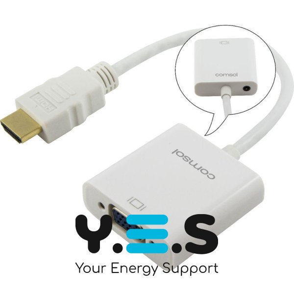 Адаптер-конвертер HDMI→VGA з аудіовиходом (Audio)