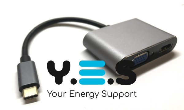 Конвертер USB Type‑C→HDMI/VGA для MacBook iMac, підтримка MHL