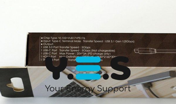 Док-станція Type‑C: HDMI, USB 3.0, 2×USB‑C, TF — перехідник‑хаб