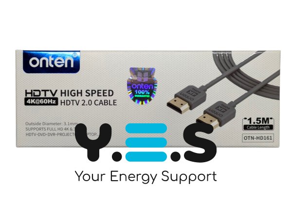 Ультратонкий HDMI‑кабель Onten 1,5 м (3,1 мм) HDMI‑HDMI, 4K@60Hz, HDTV 2.0, High Speed