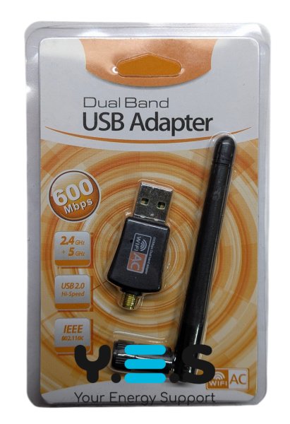 USB Wi‑Fi адаптер AC600 (мережева карта), швидкий бездротовий інтернет для ПК/ноутбука