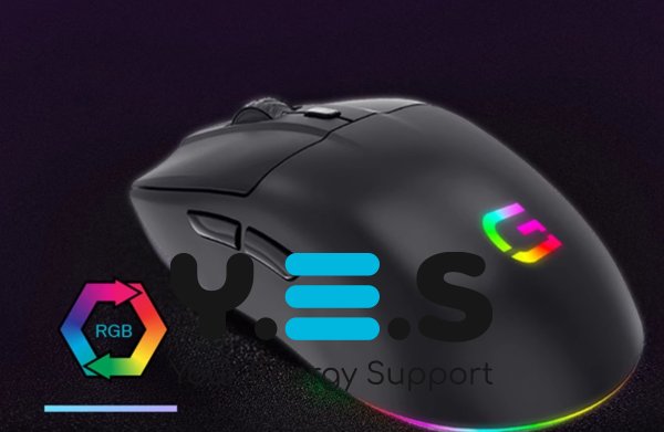 Бездротова ігрова миша Dell GM332D Pro 5000 DPI з RGB, USB‑C заряджання