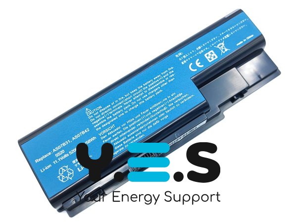Акумулятор AS07B31 для Acer 5920/5921/5520/5220/5310/5315/5320/5710/5720/5910/6920/6530/6930G/6935G/7520 11.1В 5200мА·год