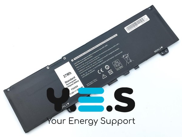 Акумулятор Dell F62G0 для Inspiron 13 7370/7373/7380/7386, Vostro 13-5370 11.55V 3200mAh 37Wh