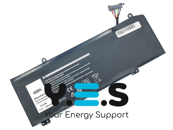 Акумулятор HYWXJ 1F22N для Dell Alienware M15 2018/M17/G5 5590/G7 7590/7790 15.4V 3000mAh