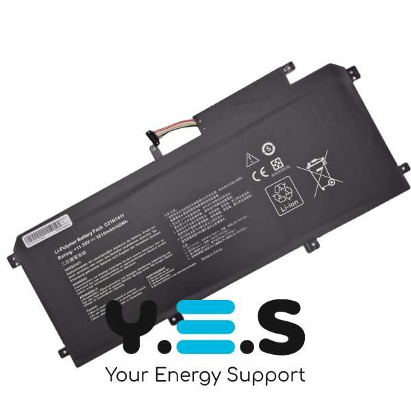 Акумулятор C31N1411 для ASUS UX305/UX305F/UX305C/UX305FA/UX305CA/UX305L/UX305UA/U305/U305FA/U305UA/U305CA/U305LA 11.55V 3610mAh 42Wh
