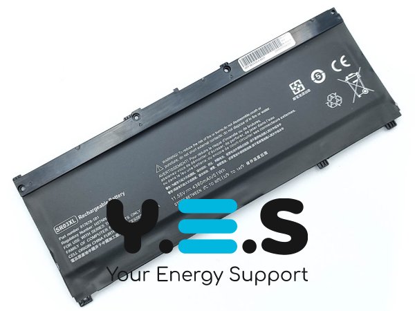 Акумулятор HP SR03XL для Pavilion 15-CX/15-DC, Envy 15-CP/15-CN, 17-BW HSTNN-DB8Q 11.55V 4380mAh 50Wh