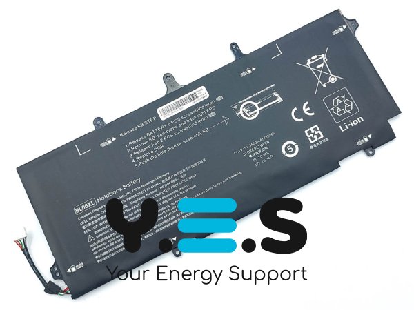 Акумулятор BL06XL для HP EliteBook Folio 1040 G0/G1/G2 (STNN-DB5D, HSTNN-W02C) 11.1V 3400mAh