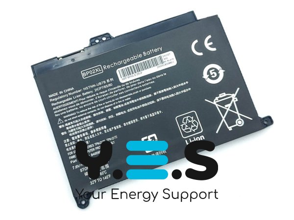 Акумулятор BP02XL для HP Pavilion 15 AU/15-AU/15-AW (HSTNN-LB7H, HSTNN-UB7B) 7.6V 5300mAh 40Wh