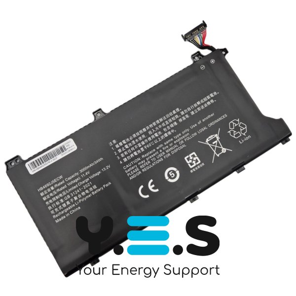 Акумулятор HB4692J5ECW-31 для Huawei MateBook D15 2020 15-53010TUY BOH-WAQ9R WAH9P WAE9P 11.4V 3000mAh 34Wh