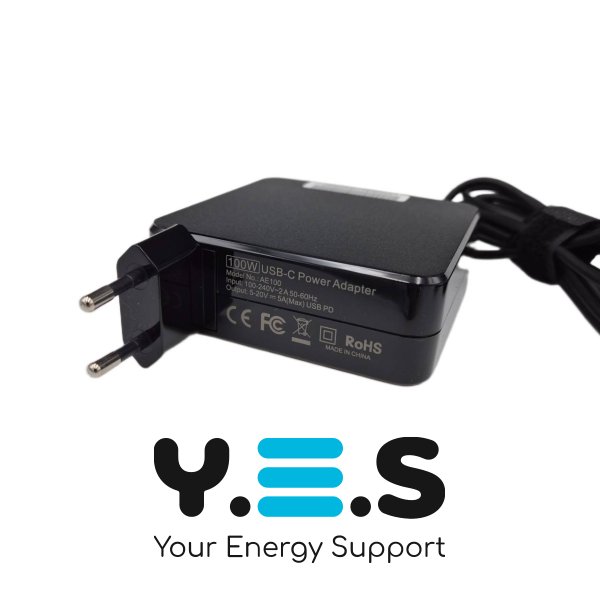 Зарядний блок живлення USB‑C 100W (20V 5A) для ASUS ROG Flow X13 GV301R/GV301RA/GV301RC/GV301RE, квадратний, з вилкою