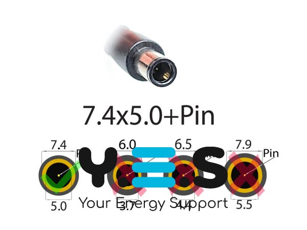 Блок живлення для HP 6730s/6735b/6735s/6820s/6830s/6910p/8510p/8510w/8710p/8710w 18.5V 3.5A 65W 7.4×5.0+PIN без кабелю