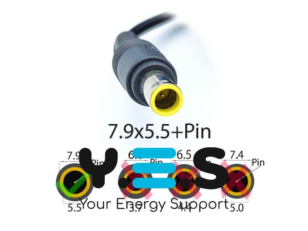 Оригінальний зарядний пристрій Lenovo 20V 4.5A 90W, штекер 7.9×5.5 з Pin