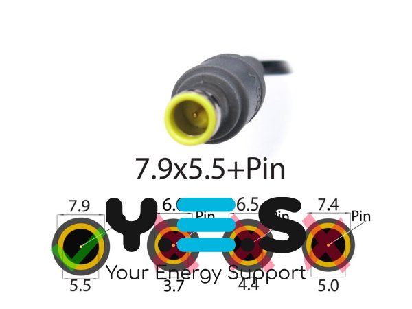 Оригінальний зарядний пристрій для Lenovo 65W (20V 3.25A), штекер 7.9×5.5 мм з pin