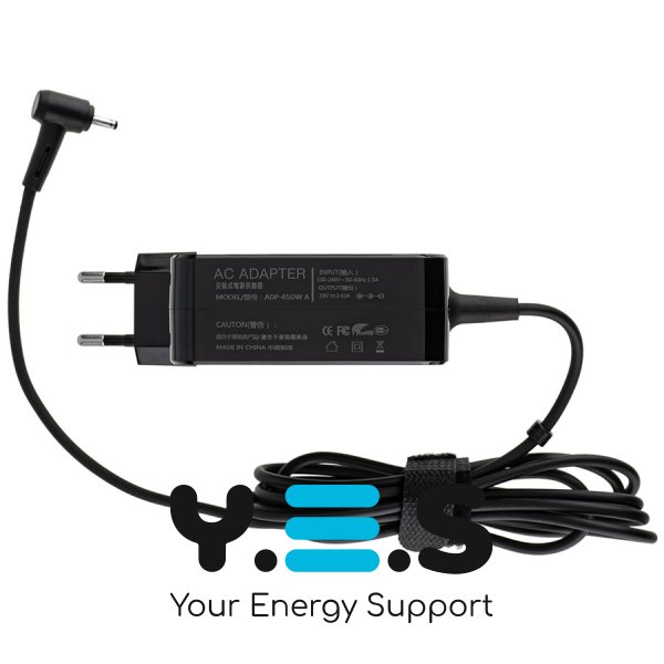 Блок живлення для ноутбука ASUS 19V 3.42A 65W 3.0×1.0 L‑штекер (квадр.), чорний