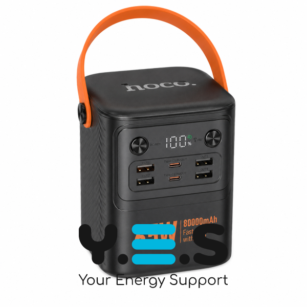 Павербанк Hoco J152 Pro Tough 80000mAh, PD 65W, чорний