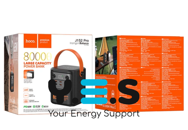 Павербанк Hoco J152 Pro Tough 80000mAh, PD 65W, чорний